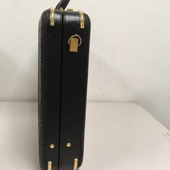 Amniet crocodile belly leather black briefcase attache case New Opus - Picture 8 of 16